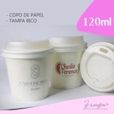 Copo de café 120ml c/ tampa Personalizado - 15 UN