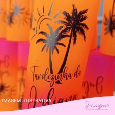 Copo Long Drink Tardezinha Personalizado - 40un (350ml Acrílico Degrade) 