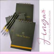 Bloco A6 + Caneta Personalizada